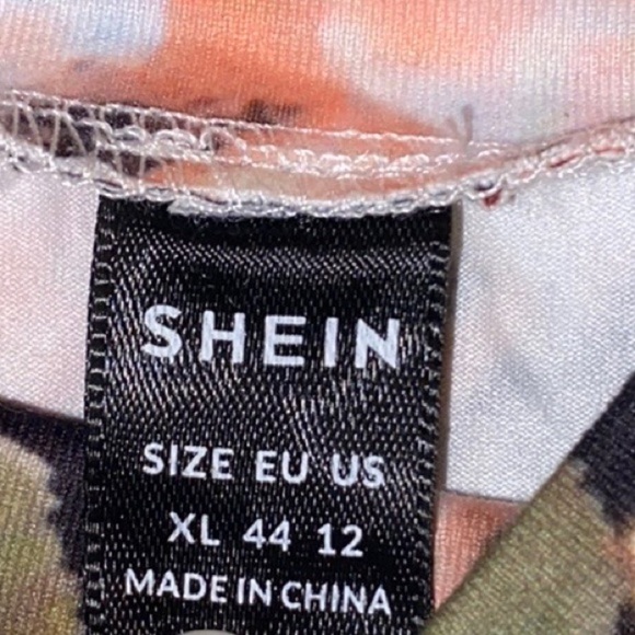 Tie Dye Split Back Bodycon Dress Size Xl - Picture 9 of 13